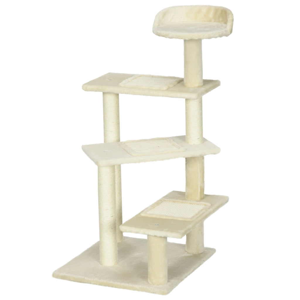 Tiragraffi per Gatto con Piattaforma ¨C Minimal ¨C Beige 100 cm