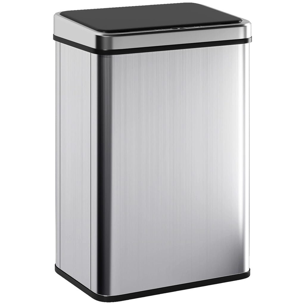 Cestino Intelligente 40L ¨C Minimal ¨C Acciaio Inossidabile Argento
