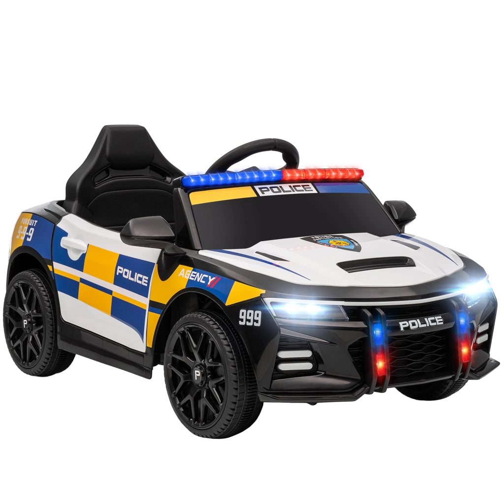 Auto Polizia Bambini Elettrica con Telecomando ¨C Minimal ¨C 96x60x45cm Multicolore