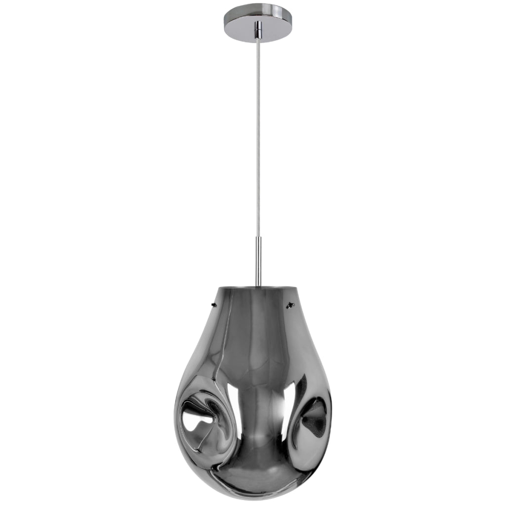 Lampada a sospensione Kimberly Ø20 nero/cromo E27 Polux