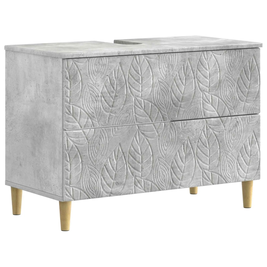 Set di Mobili da Bagno da 4 Pezzi DELFT Grigio Cemento 3417948