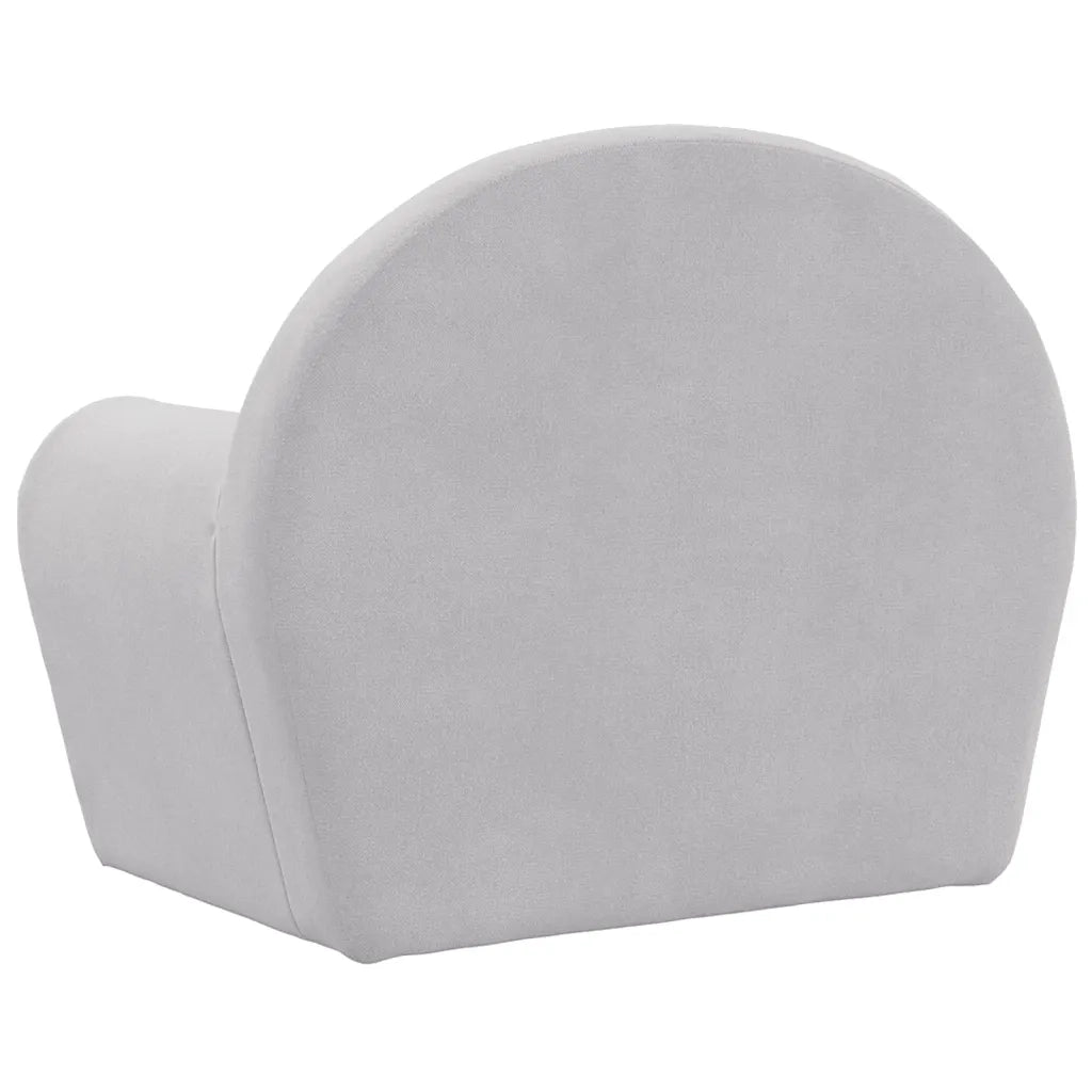 Divano per Bambini-Sofa-Divanetto Grigio Chiaro in Morbido Peluche 834503