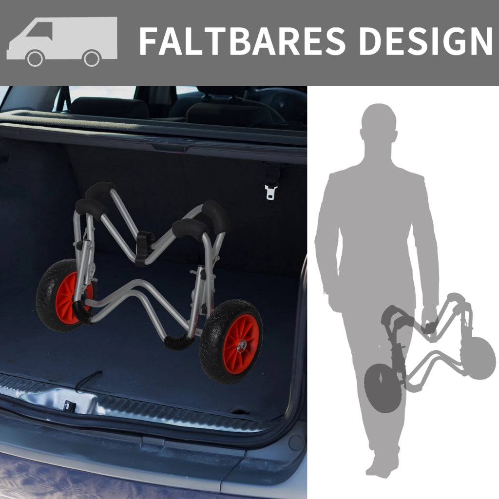 Carrello per Barche Faltabile ¨C Minimal ¨C Argento 75x43x46 cm