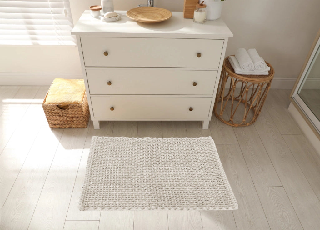 Tappeto Bagno Doccia Antiscivolo In Microfibra Super Assorbente Osaka - 60x120 - Beige