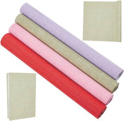 Copertina in Lino per Libri A4-A8 - Rosso, Rosa, Verde, Blu