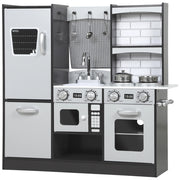 Cucina Giocattolo in Legno ¨C Xylo ¨C Set Completo con Accessori, Frigo, Lavandino, Suoni, 3-8 Anni, Marrone