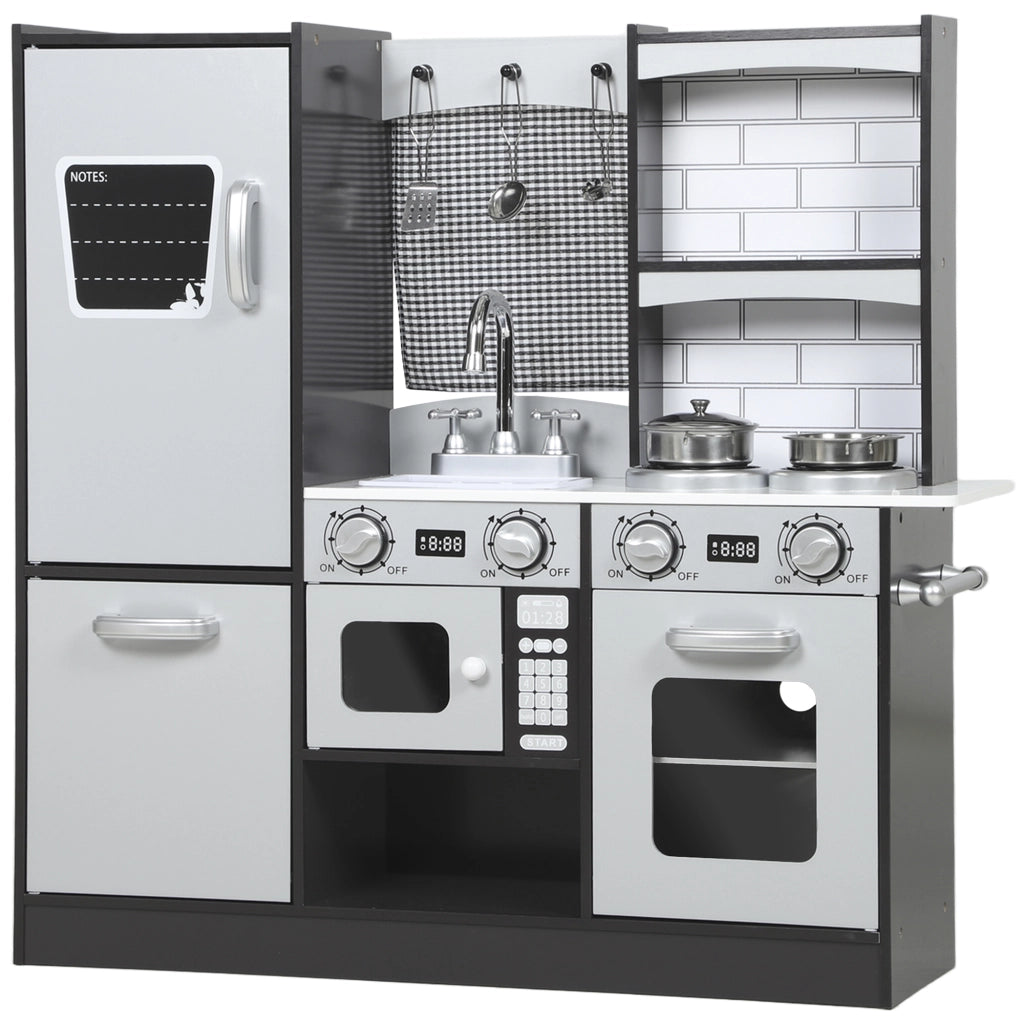 Cucina Giocattolo in Legno ¨C Xylo ¨C Set Completo con Accessori, Frigo, Lavandino, Suoni, 3-8 Anni, Marrone