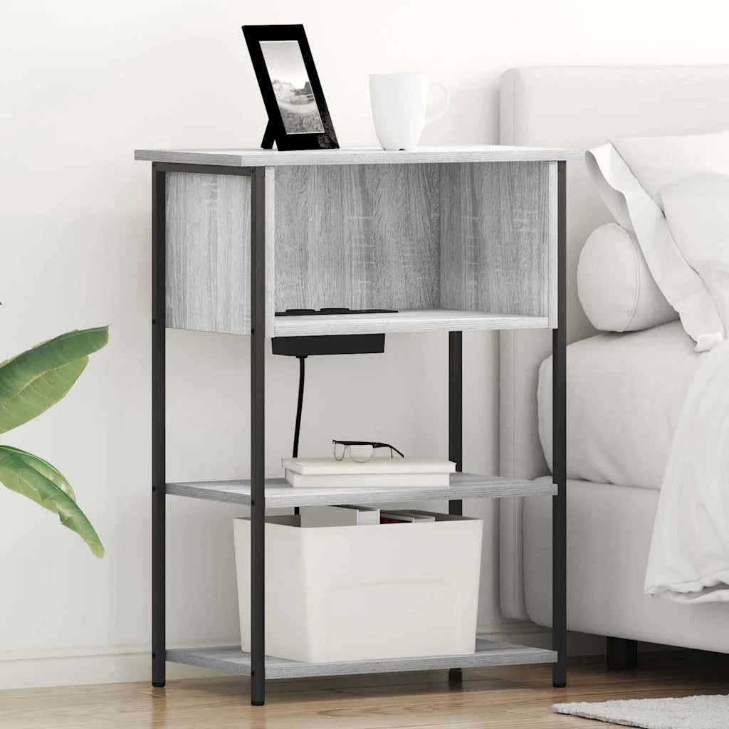 Comodino | Armadio da Notte | Mobiletto da notte Grigio Sonoma 55 x 31 x 76 cm