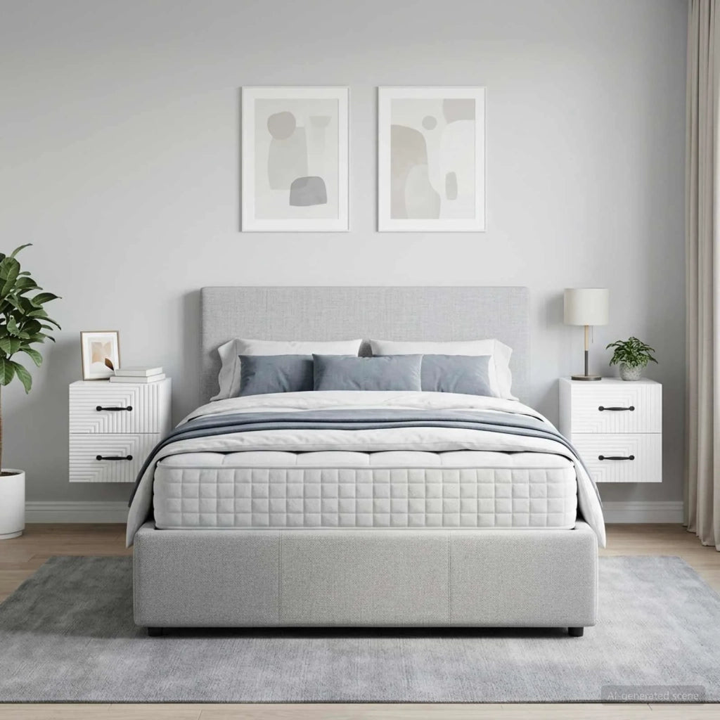 Mobiletto da notte a muro 2 pcs Bianco Lucido 34,5 x 33 x 40 cm 898644