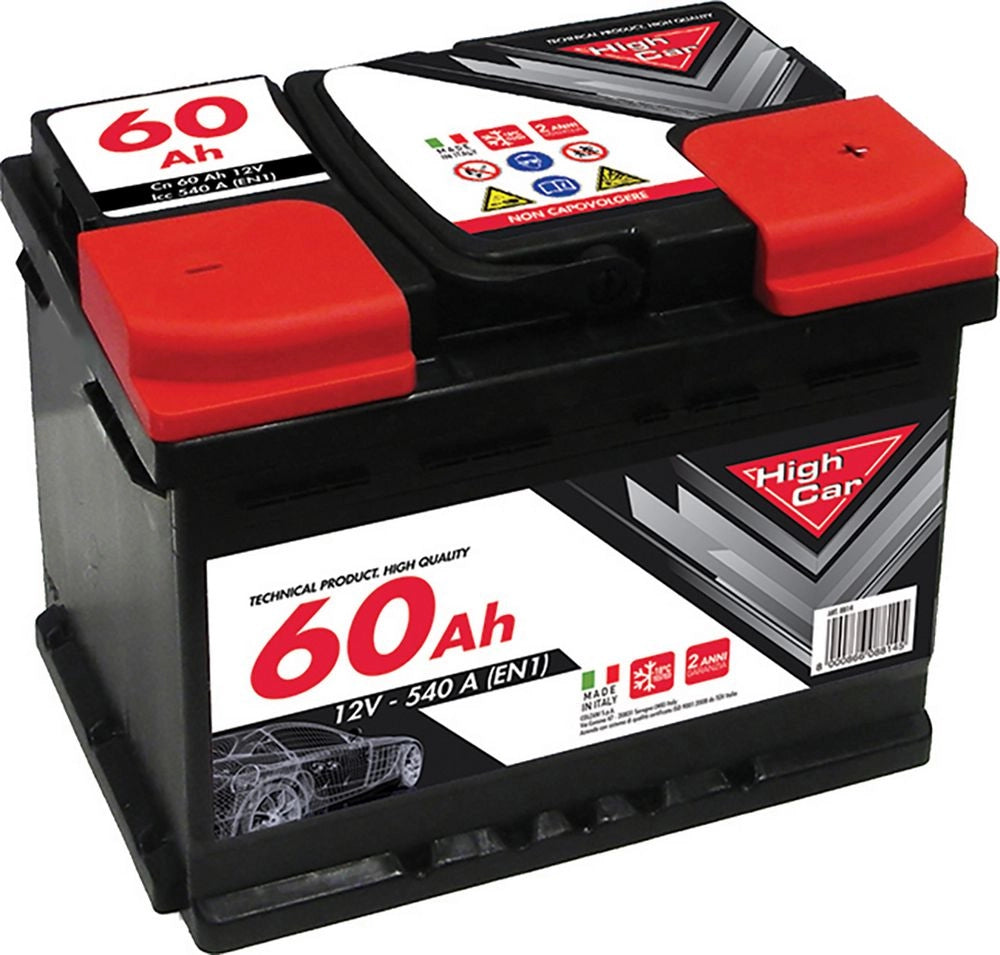 Batteria Auto da 60AH 540A  12V  polo positivo destro cassetta L2.