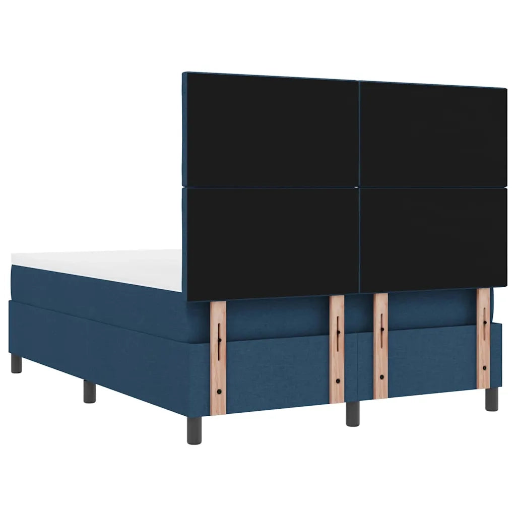 Letto a molle con testiera Blu 140 x 200 cm Tessuto 3339475