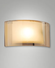 Lampada da Parete Alide 34cm con Struttura in Metallo e Vetro Ambra, Attacco E27 40W IP20 - Design Elegante e Moderno per Interni