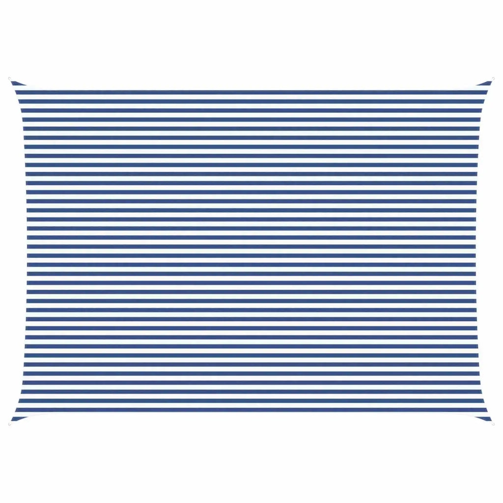 Vela Parasole | Telo Ombra | Vela da ombra solare Blu e Bianco 7 x 5 m