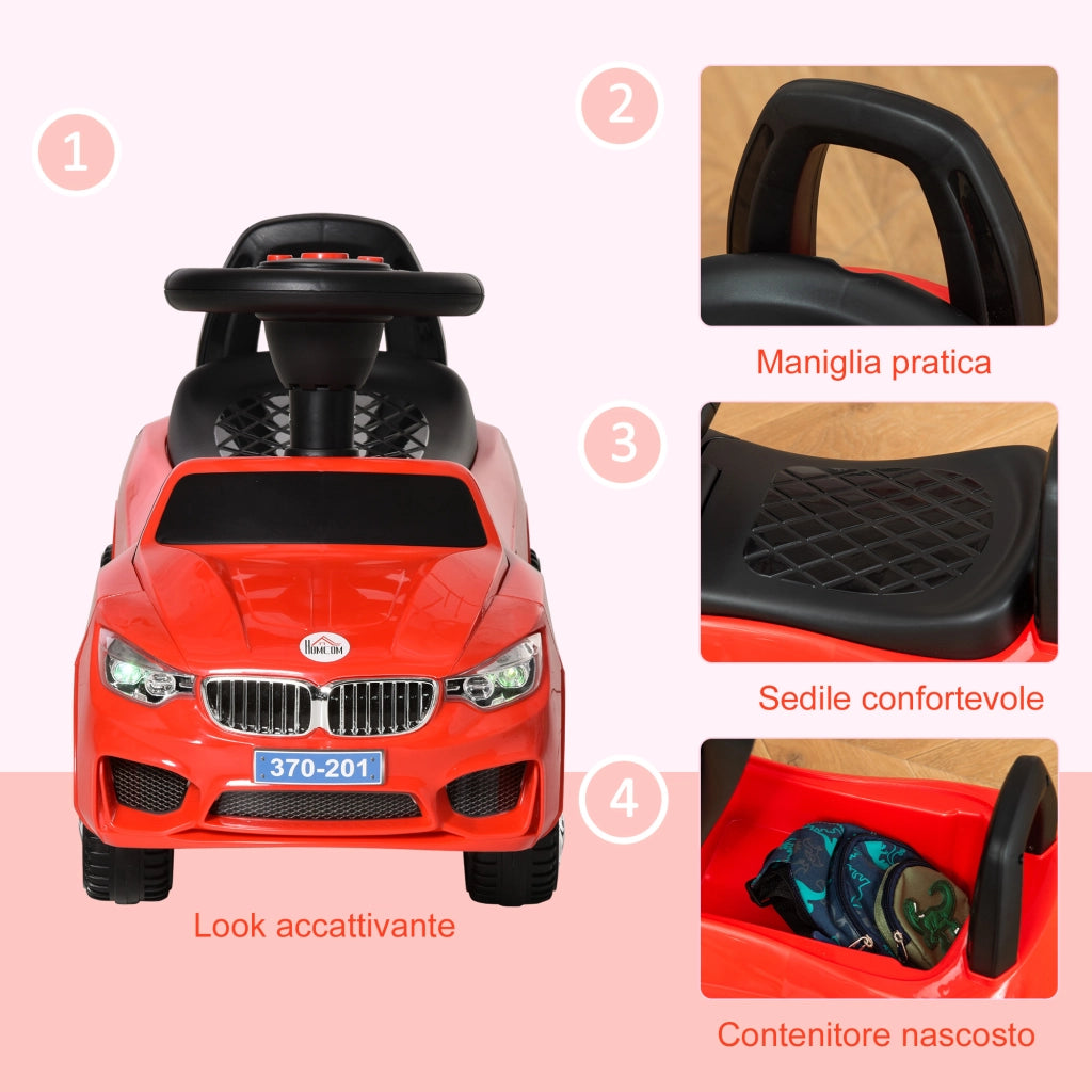 Macchinina per Bambini Cavalcabile con Volante ¨C Minimal ¨C Rosso