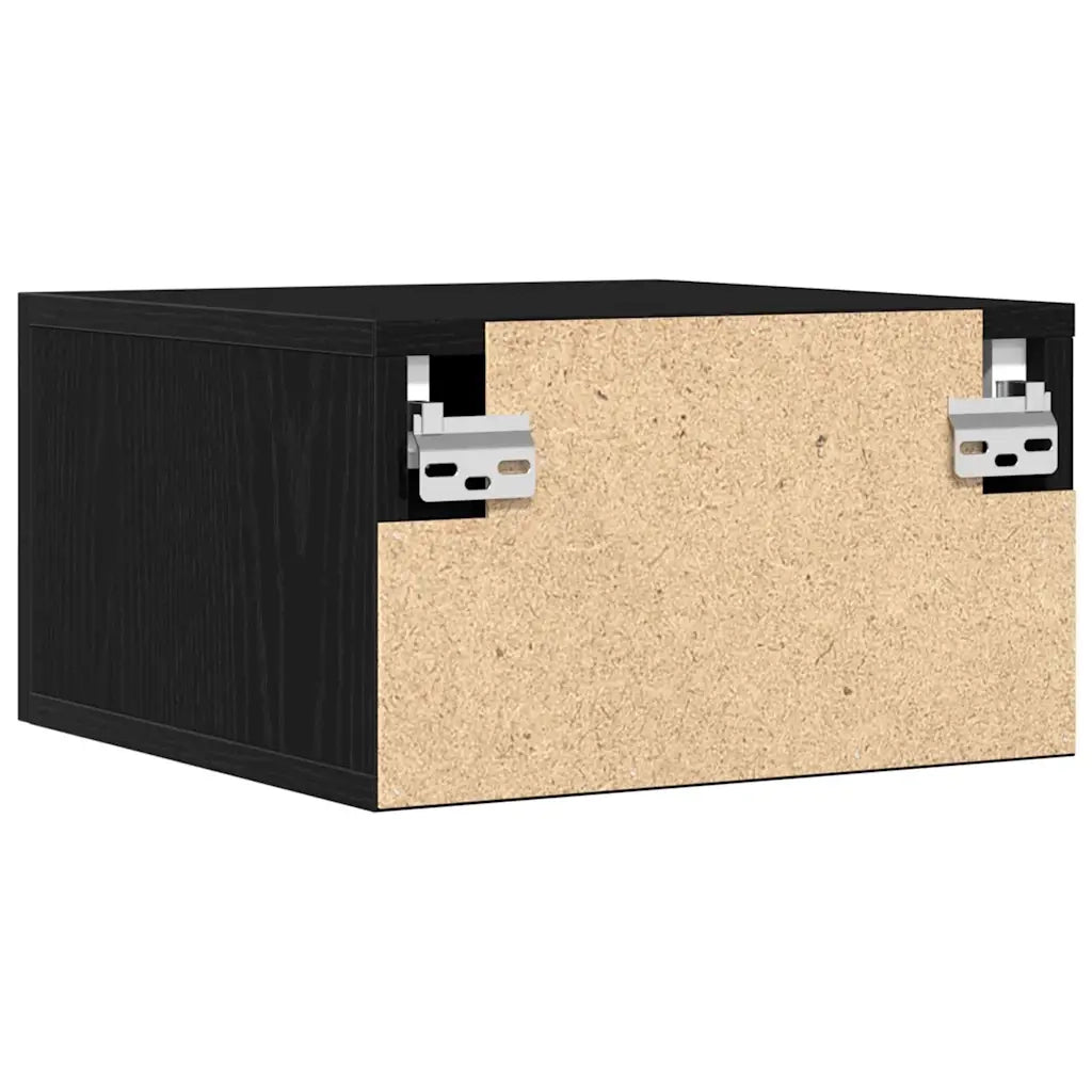 Set di 2 Comodini | Armadio da Notte | Mobiletto da notte Rovere Nero 35 x 35 x 20 cm