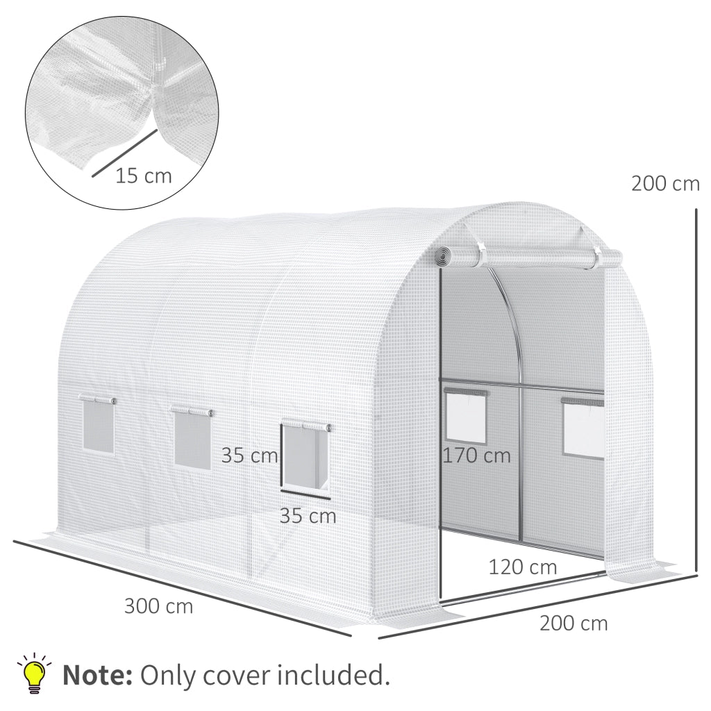 Copertura per serra in plastica trasparente ¨C zephmum ¨C 300x200x200 cm