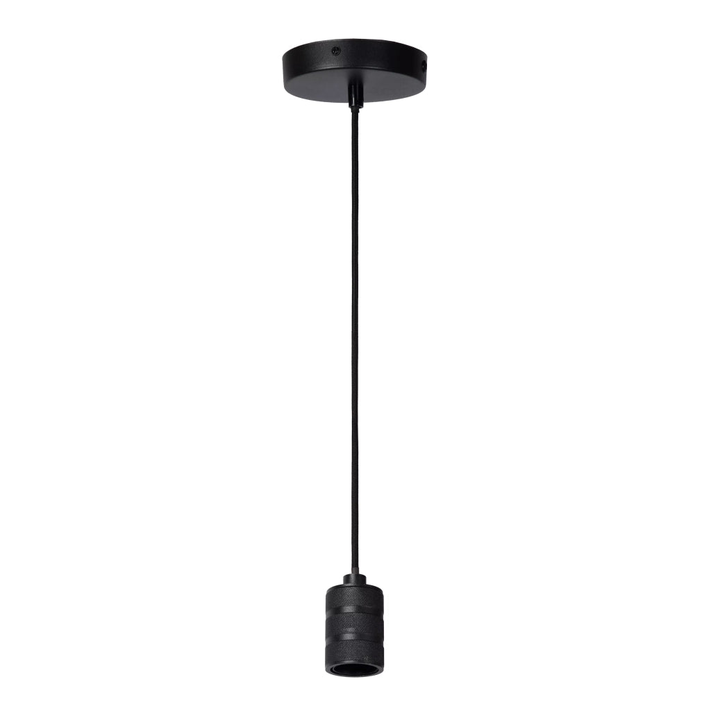 Lampada a sospensione moderna nera Jova E27 60W Lucide