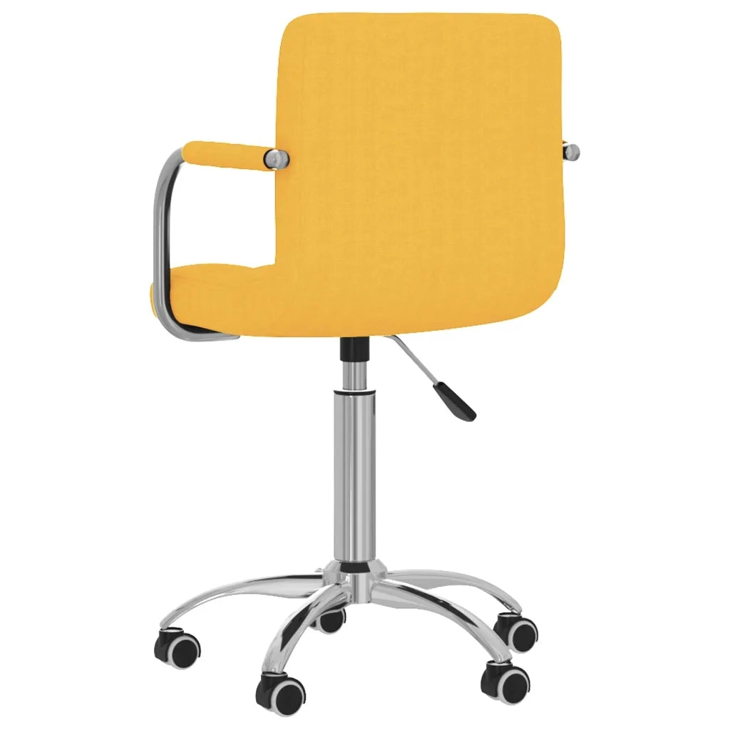 Sedia da Ufficio Girevole Giallo Senape in Tessuto 334674