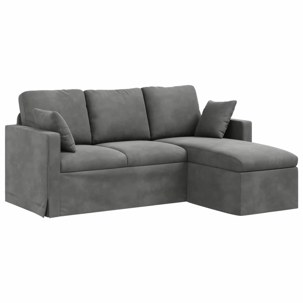 Divano Grigio scuro 178 x 134 x 80 cm Velluto 42024450