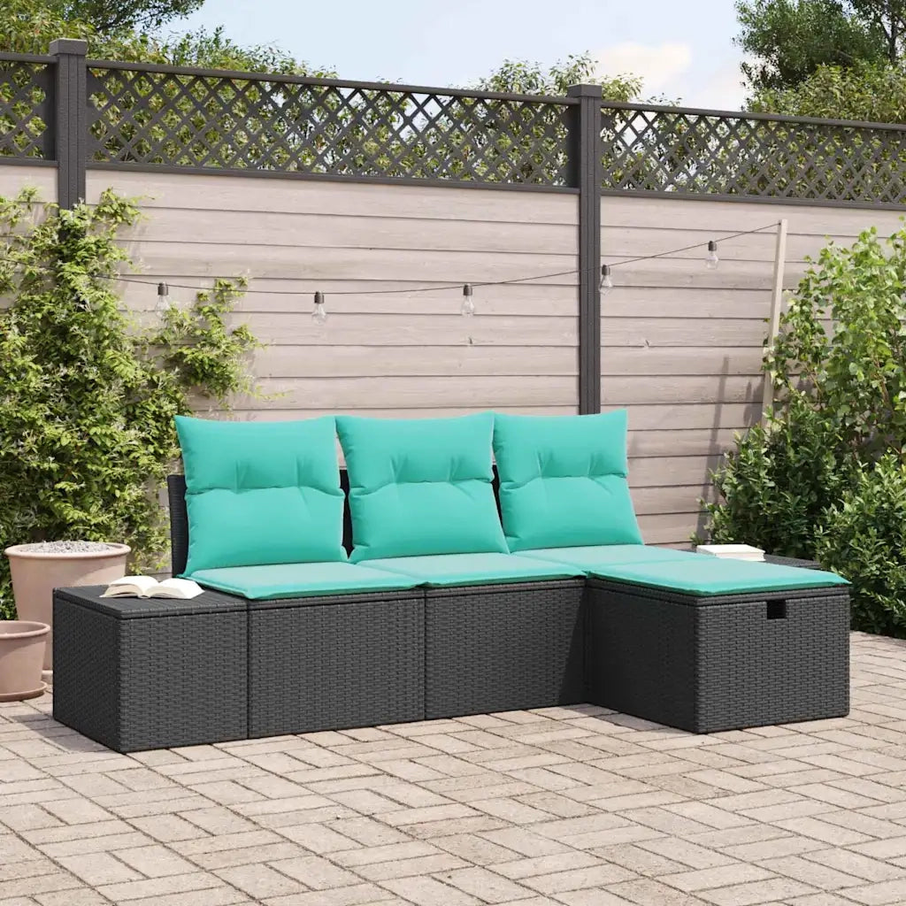 Set di divani 4 pz polyrattan 3360687