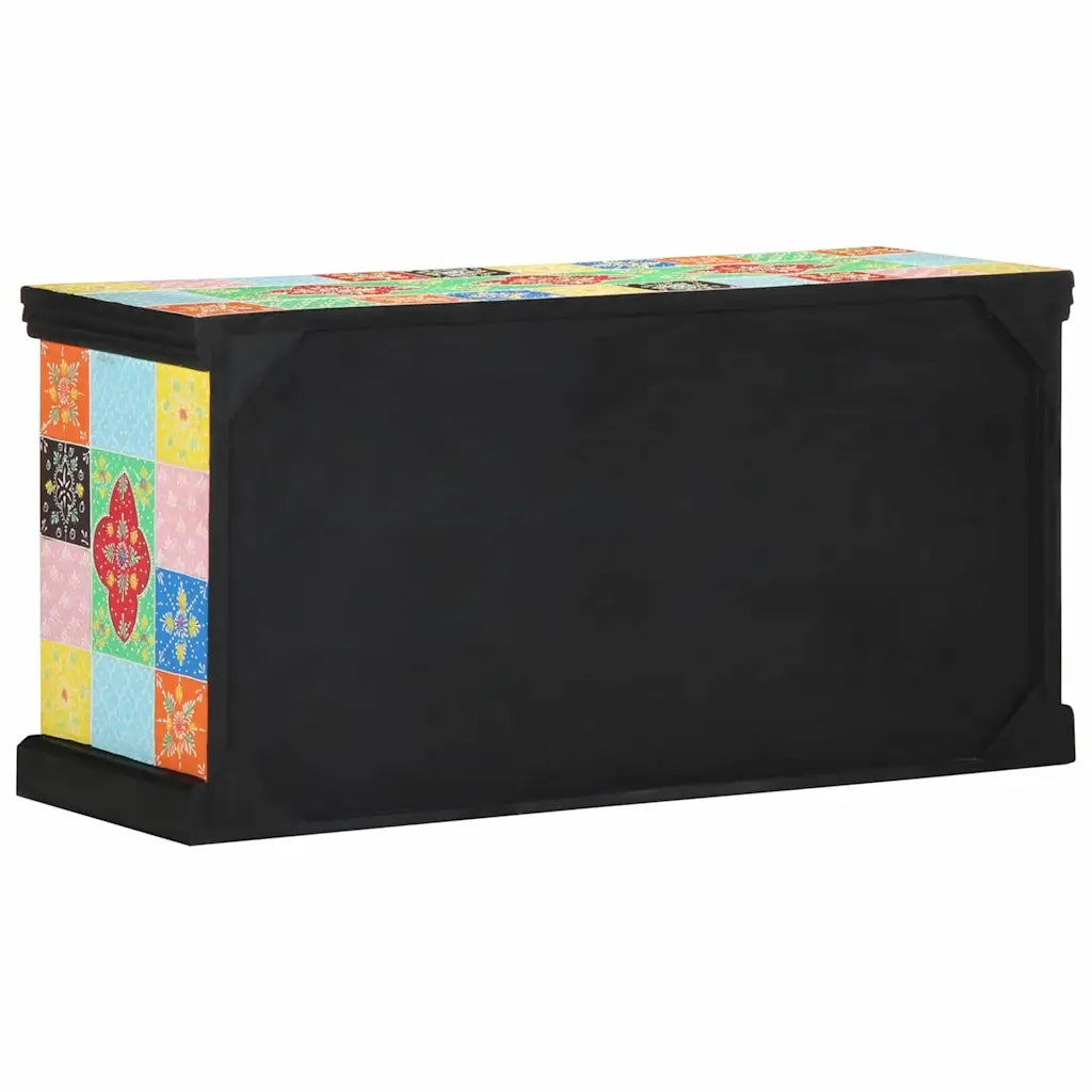 Mobile TV Multicolore 100 x 35 x 50 cm Legno di mango massello 4017571
