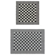 Set Strofinacci 10 pz | Teli per bagno in Cotone Nero e Bianco