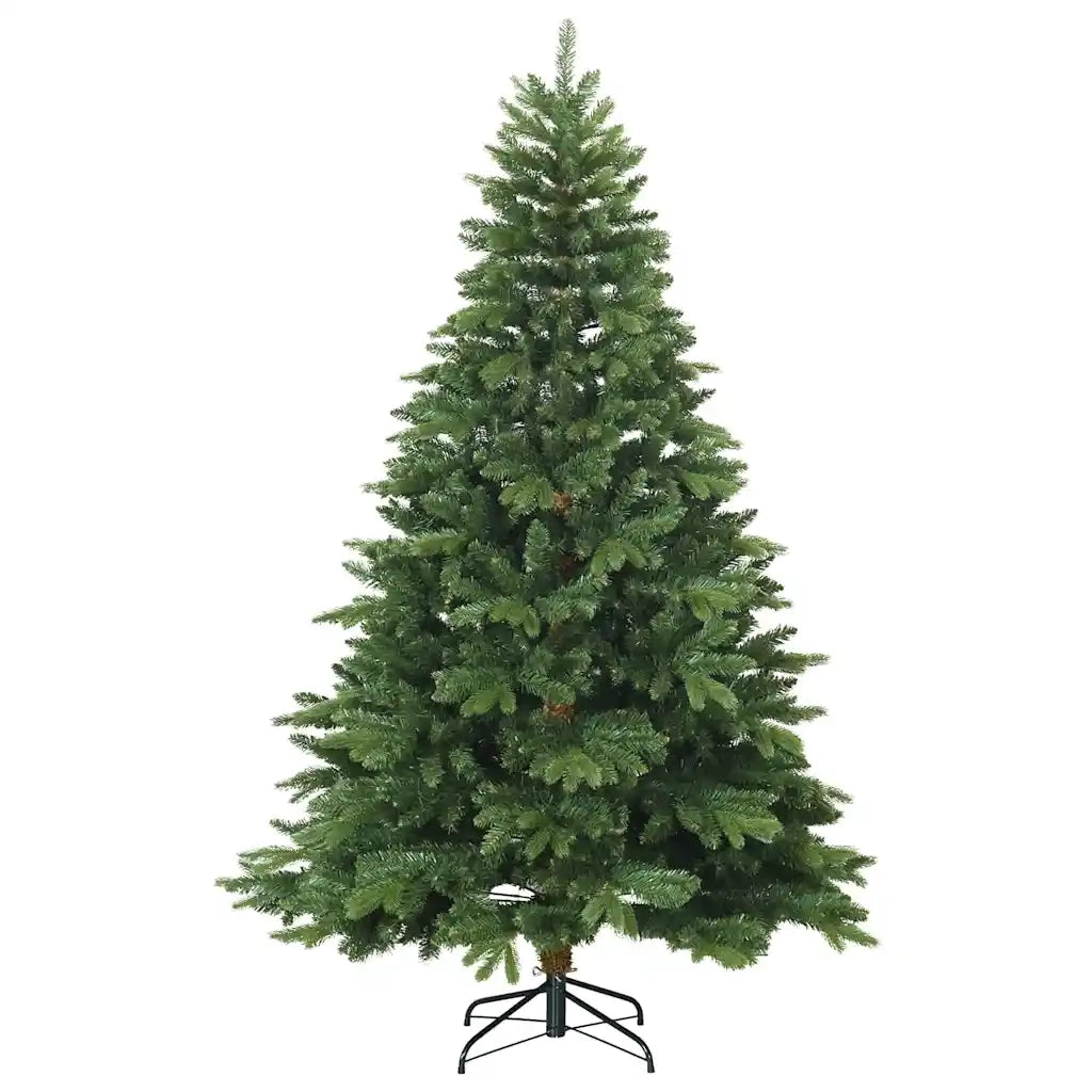 Albero di Natale Artificiale-Albero Natalizio con 300 LED Verde 180 cm PE e PVC 124556
