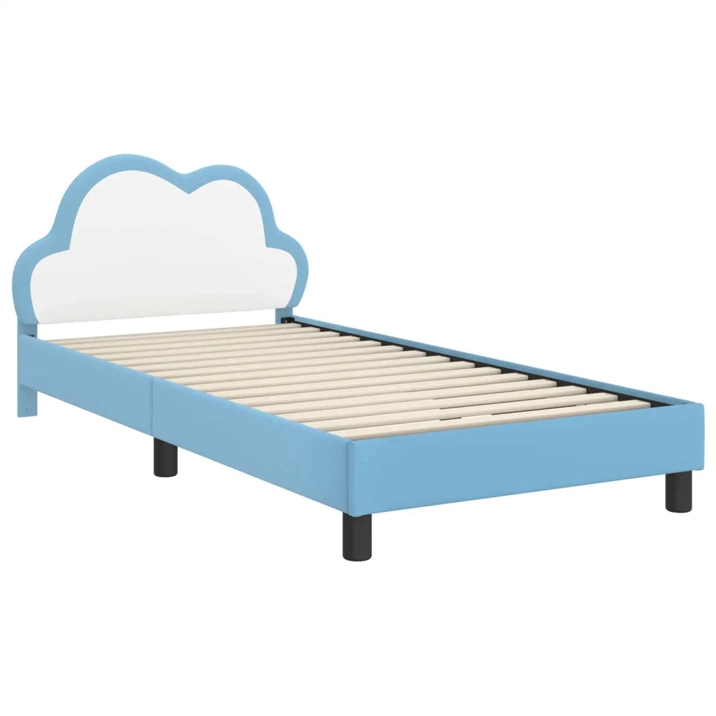 Struttura letto bambini con testata-Giroletto per bambini Blu 90 x 190 cm PU 653359