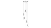 Sospensione Rabalux Duchess 5 luci G9 cromo Ø39 cm