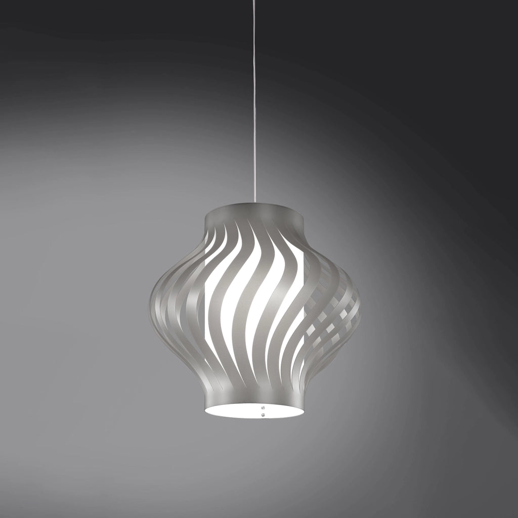 Sospensione Da Esterno Moderna Helios Polilux ® Argento 1 Luce E27