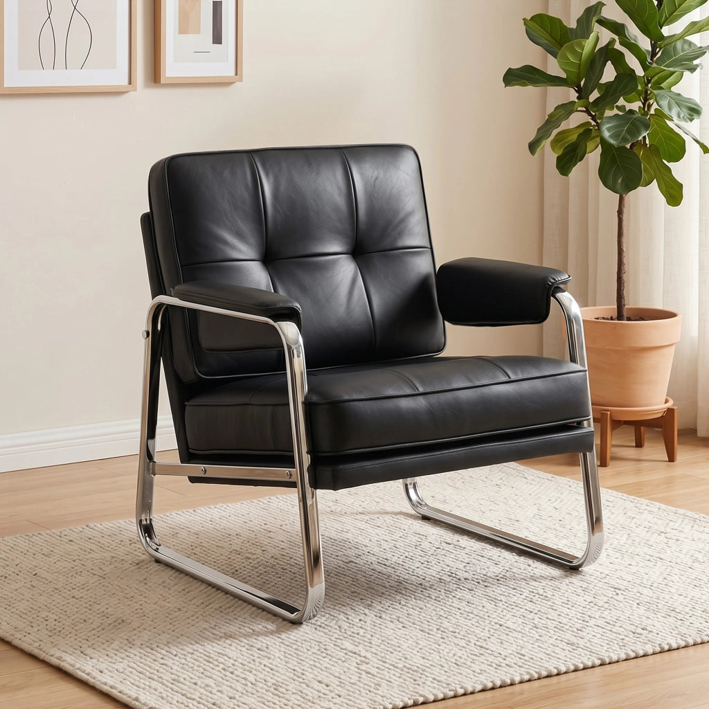 Poltrona Relax Reclinabile in Similpelle ¨C Minimal ¨C Nero