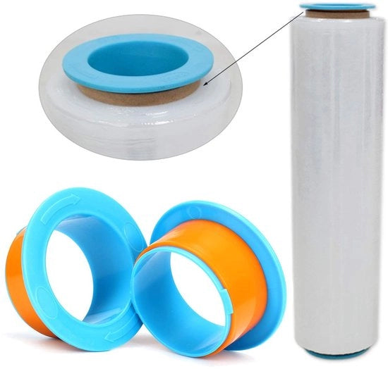 Set di Foliene di Avvolgimento Leggero - Salvaguardia delle Mani - Distributore di Foliene di Avvolgimento - Riciclabile - 2 pezzi/Set - Materiale PE - Foliene di Avvolgimento per Imballaggio