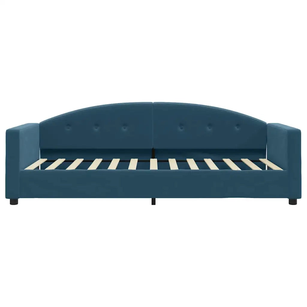 Divano Letto con Materasso Blu 90x200 cm in Velluto 3197276