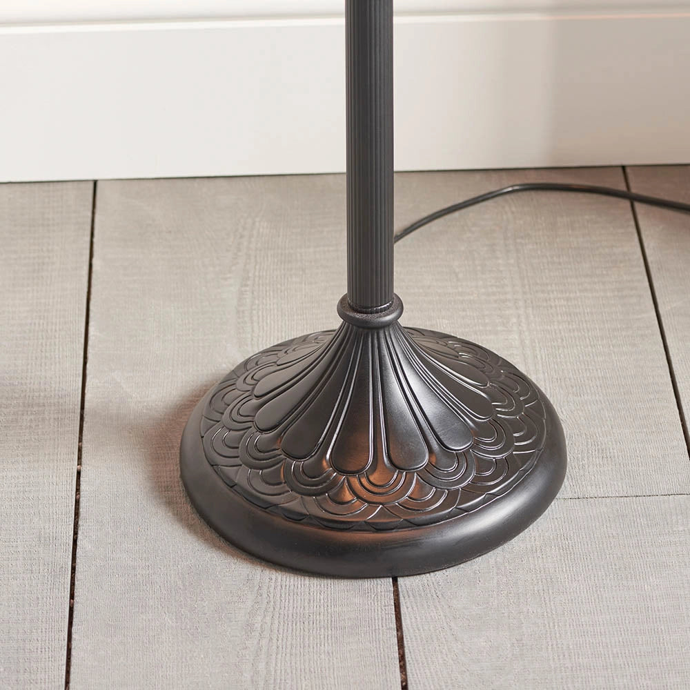 Lampada da terra Tiffany BROOKLYN vetrata 2xE27 dimmerabile