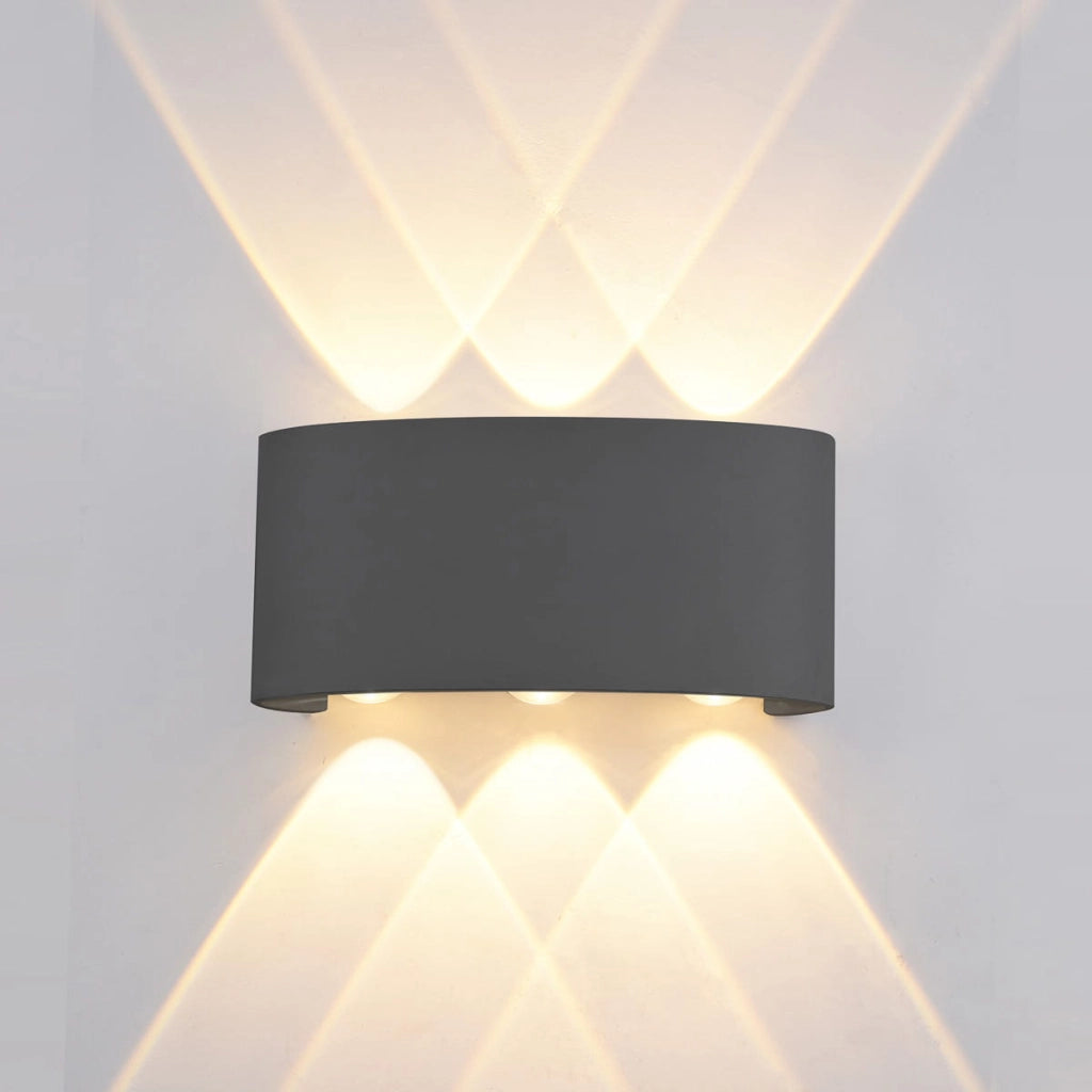 Applique esterna Italux Ortelo LED 6W 3000K IP54 nera