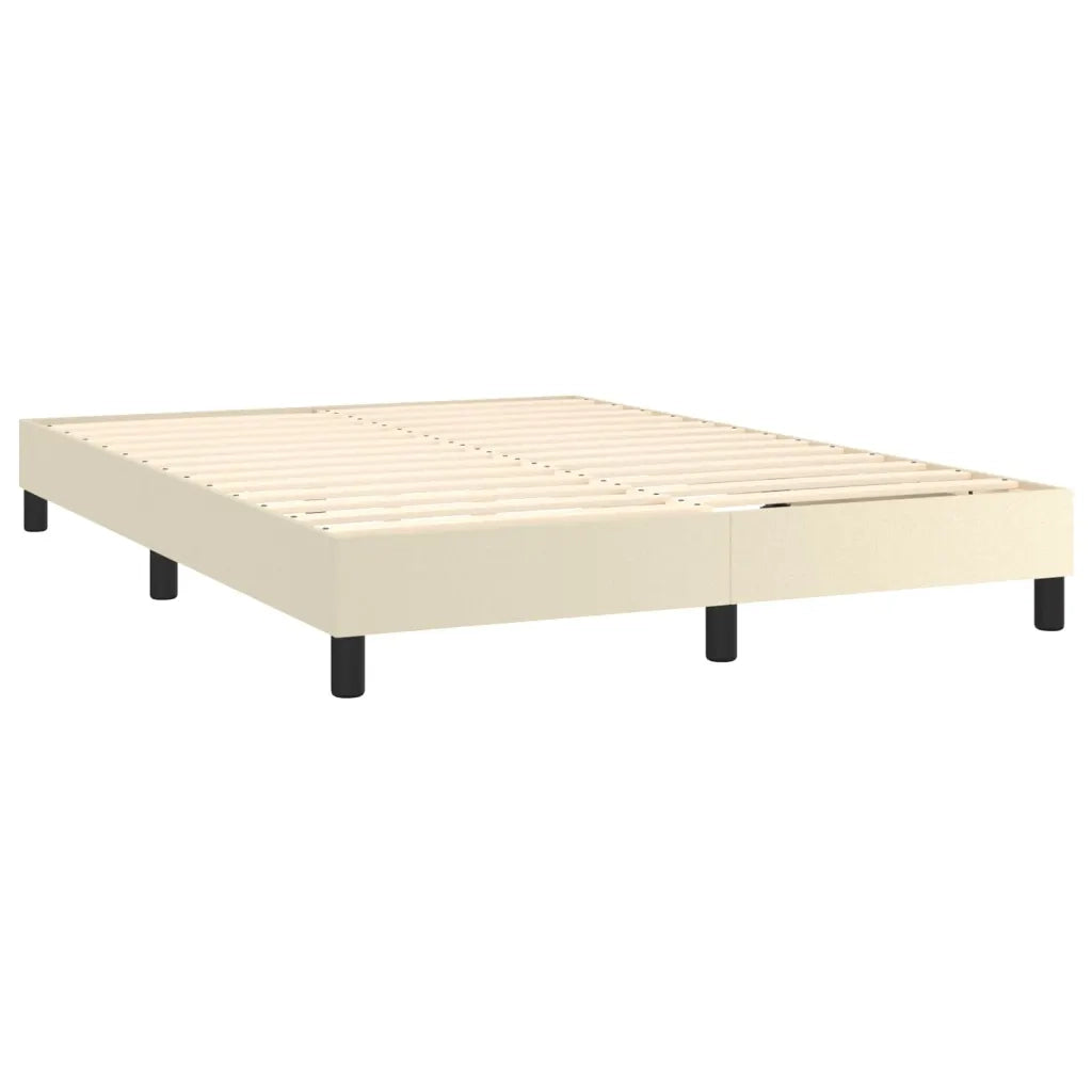 Giroletto a Molle con Materasso e LED Crema 140x190 cm 3134221