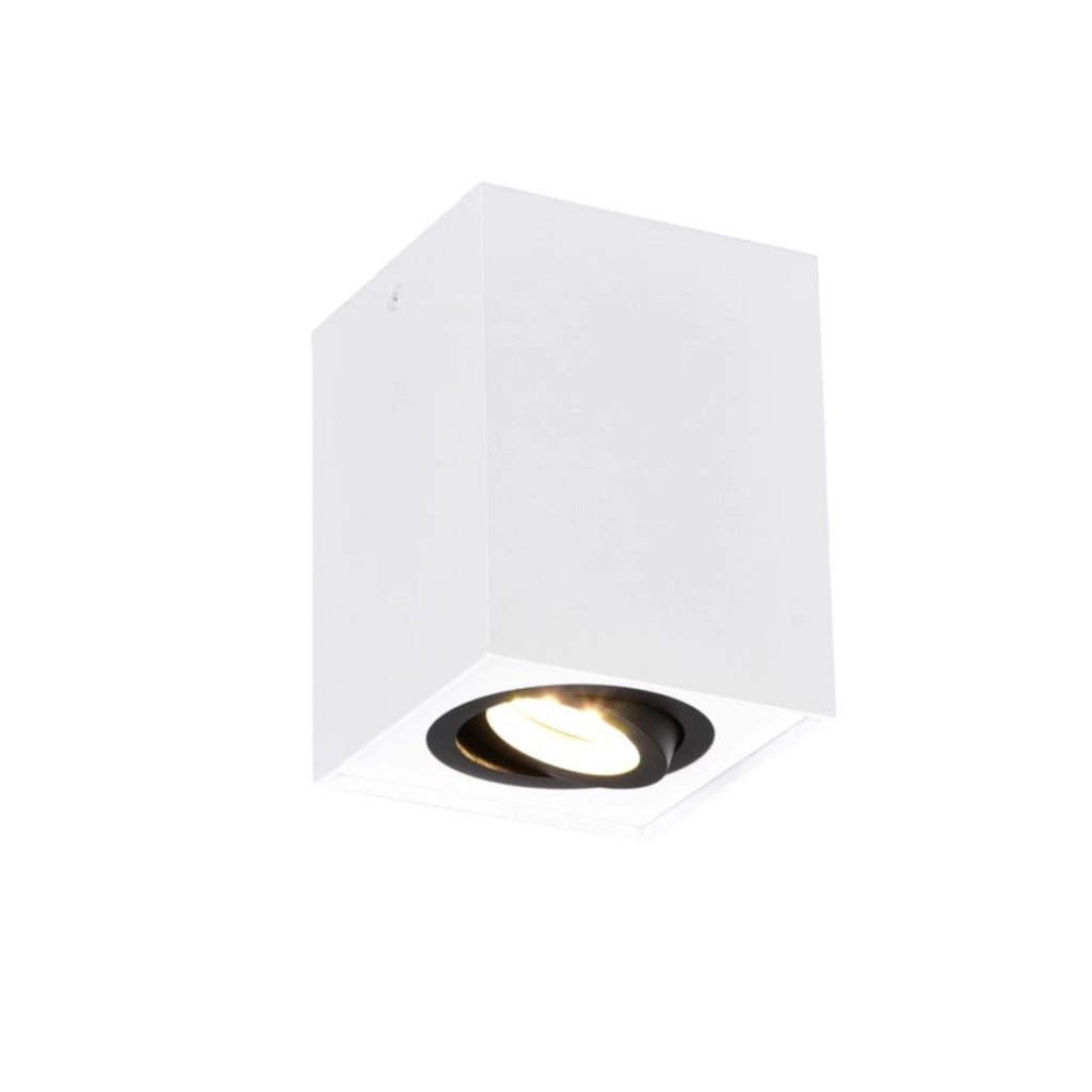 Faretto soffitto quadrato BISCUIT bianco/nero GU10 Trio