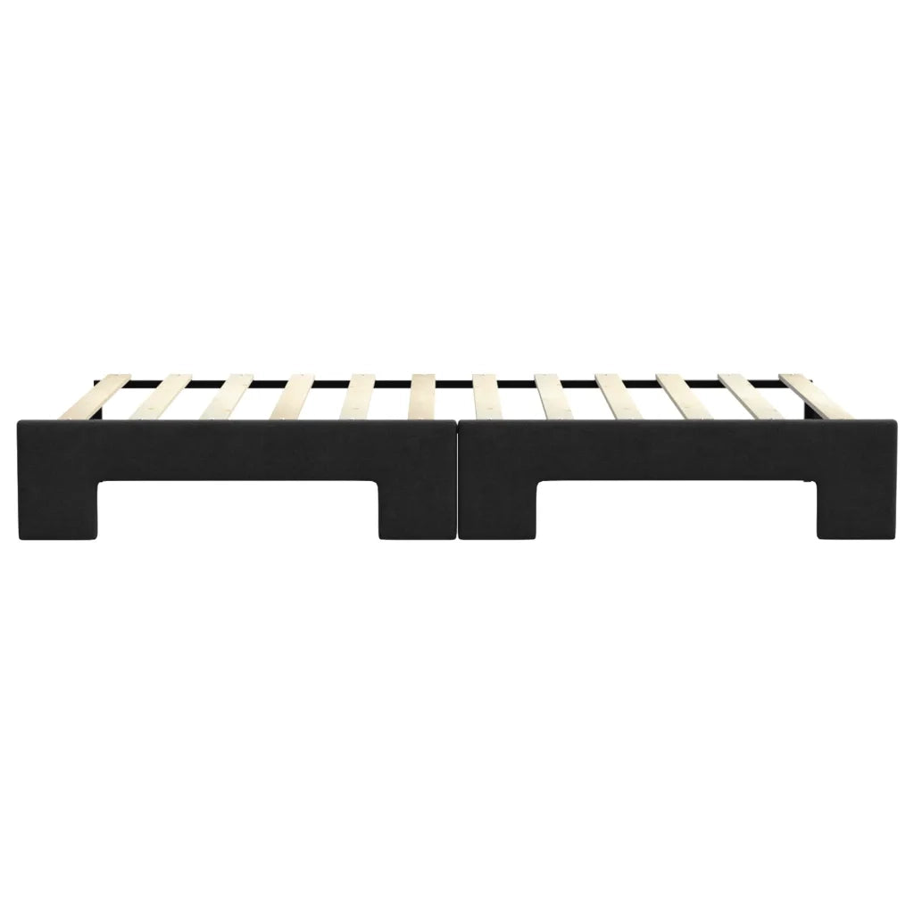 Divano letto | Sof¨¤ letto | Letto singolo Estraibile Nero 90x200 cm in Tessuto