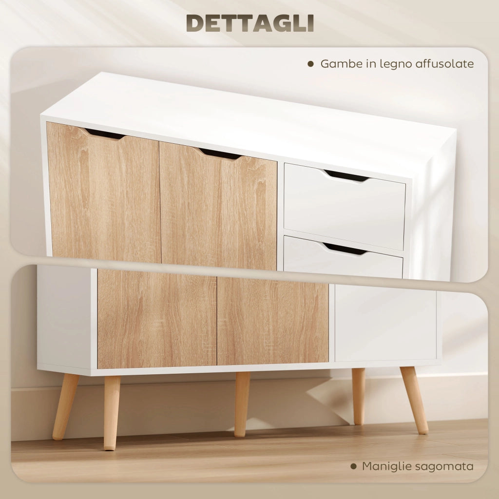 Cassettiera in Legno con Antine ¨C Minimal ¨C 90x30x72 cm