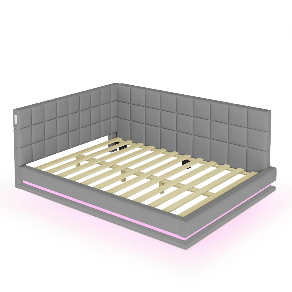 Letto poltrona multifunzione lino grigio 140x200 cm