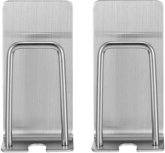 Sostegno per Caffè a Parete - 2 x Sostegni - Acciaio Inossidabile - Spazievitore - Organizzatore per Moka - Facile da Installare - Sostegno per Tazza