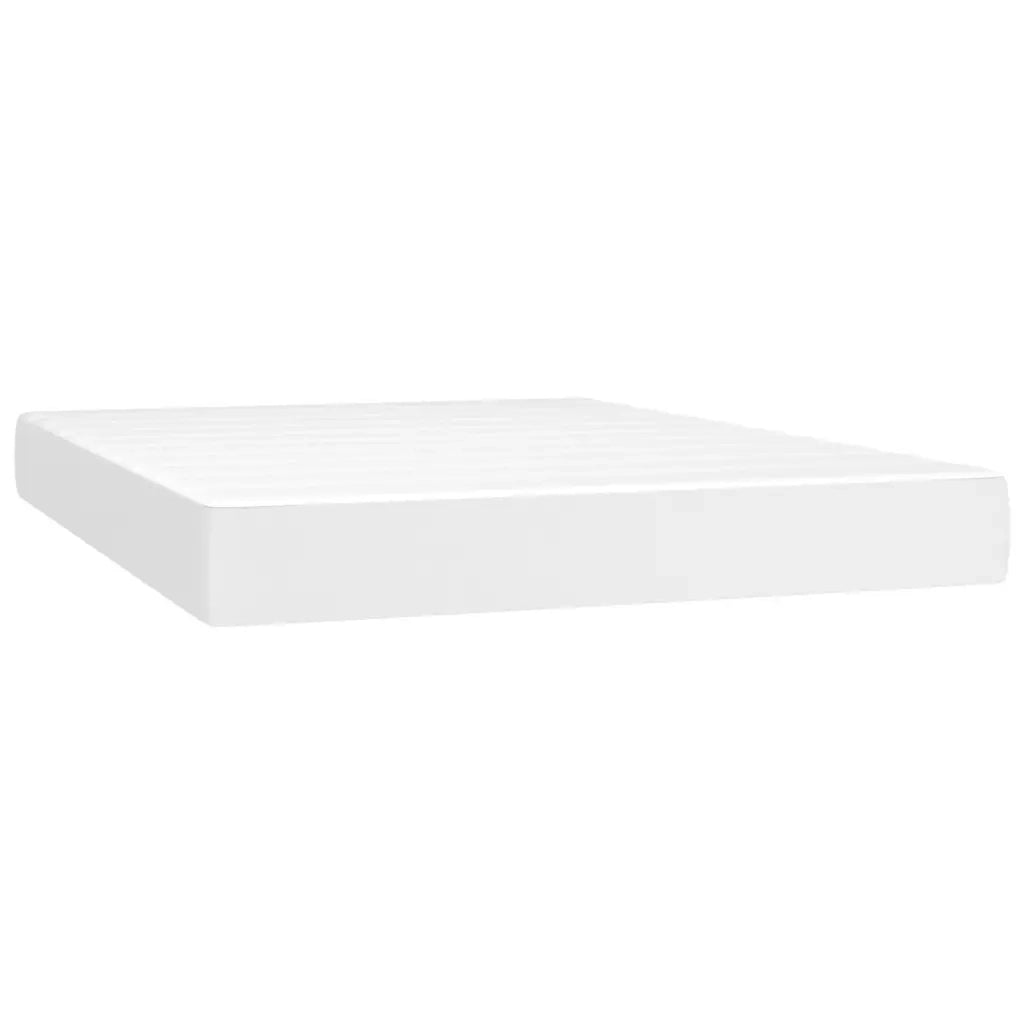 Giroletto a Molle con Materasso Bianco 140x190 cm in Similpelle 3127188