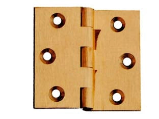 CERNIERE OTTONE FRESATE MEZZA CURVA ZANCATE- - mm.60x50 - 24 pezzi