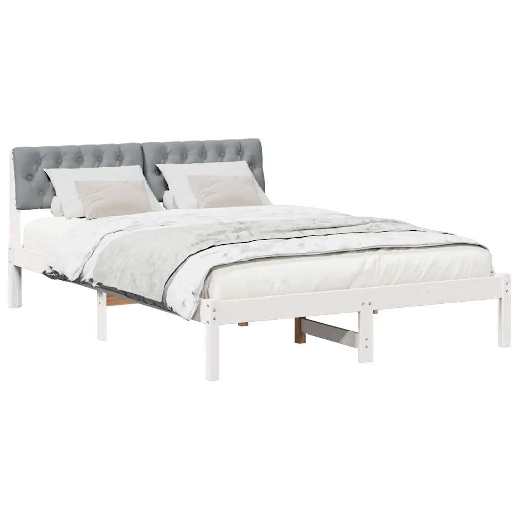 Struttura del Letto Bianco e grigio chiaro 120 x 200 cm 878613
