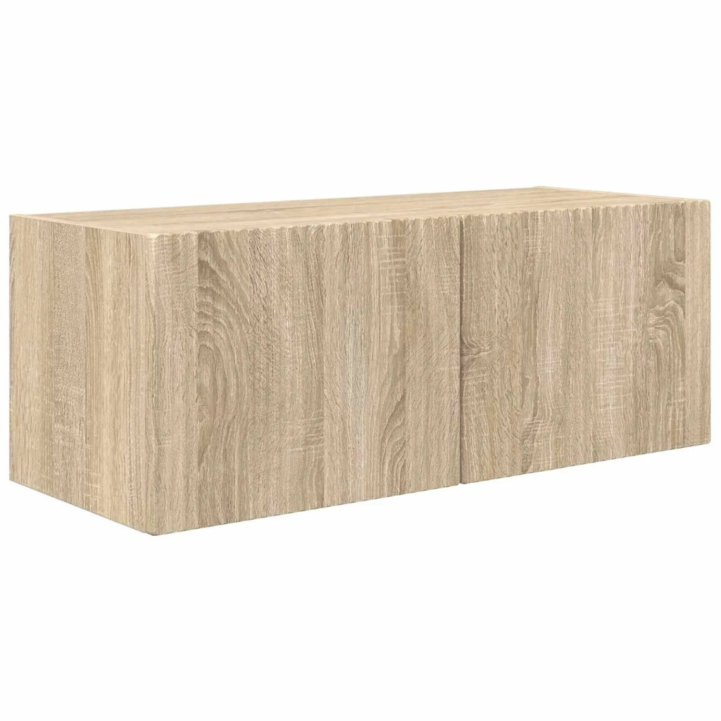 Set di Mobiletto da TV a Parete 4 pz | Armadietto TV | Mobile Porta TV Rovere Sonoma