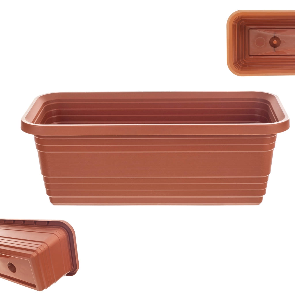 Vaso da fiori per balcone KADAX, 40 cm, rosso mattone.