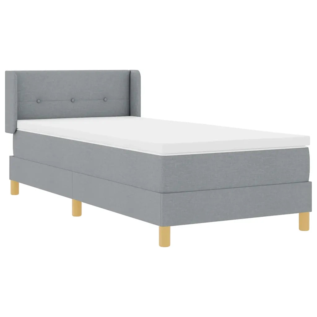 Letto a molle con materasso Grigio chiaro 200 x 100 cm Tessuto 3341279