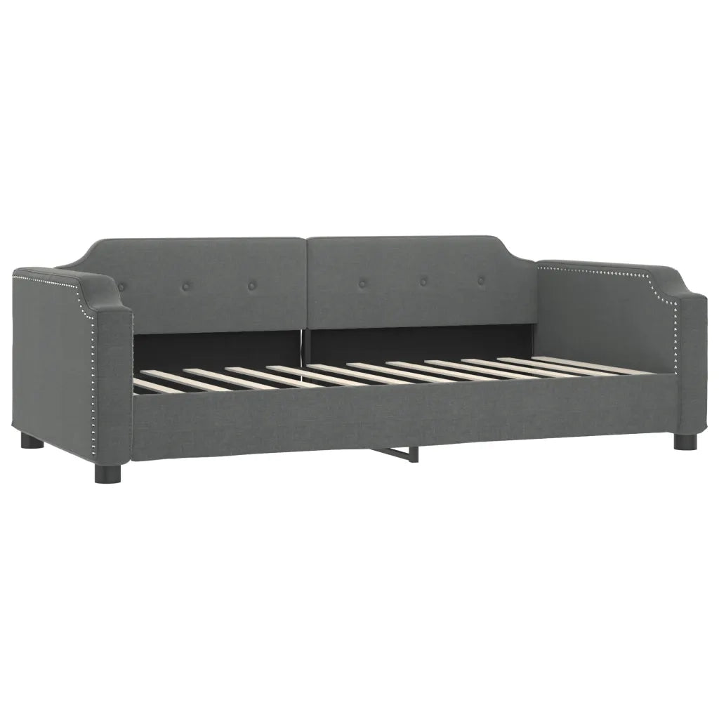 Divano letto | Sof¨¤ letto | Letto singolo Estraibile Grigio Scuro 100x200 Tessuto