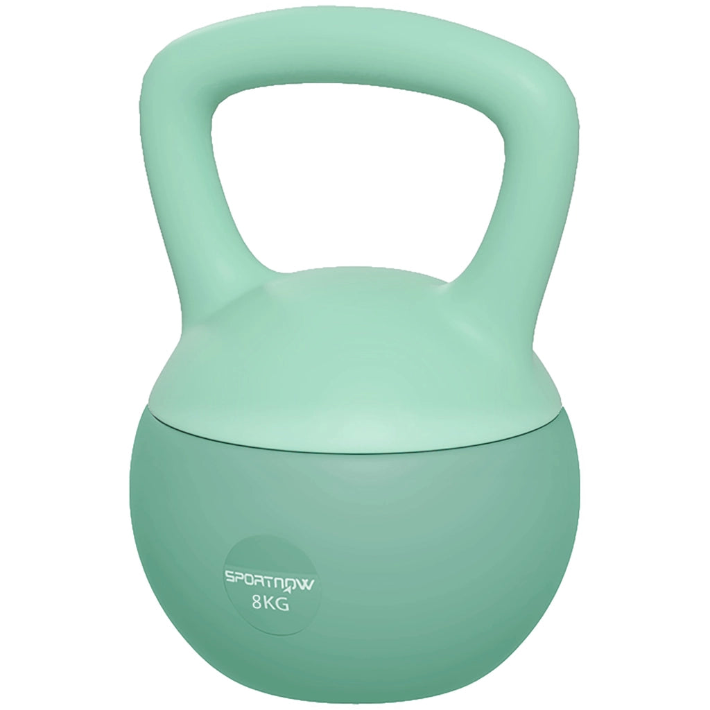 Kettlebell 8 kg ¨C Xylo ¨C Impugnatura Antiscivolo per Fitness Muscolare Cardio Verde