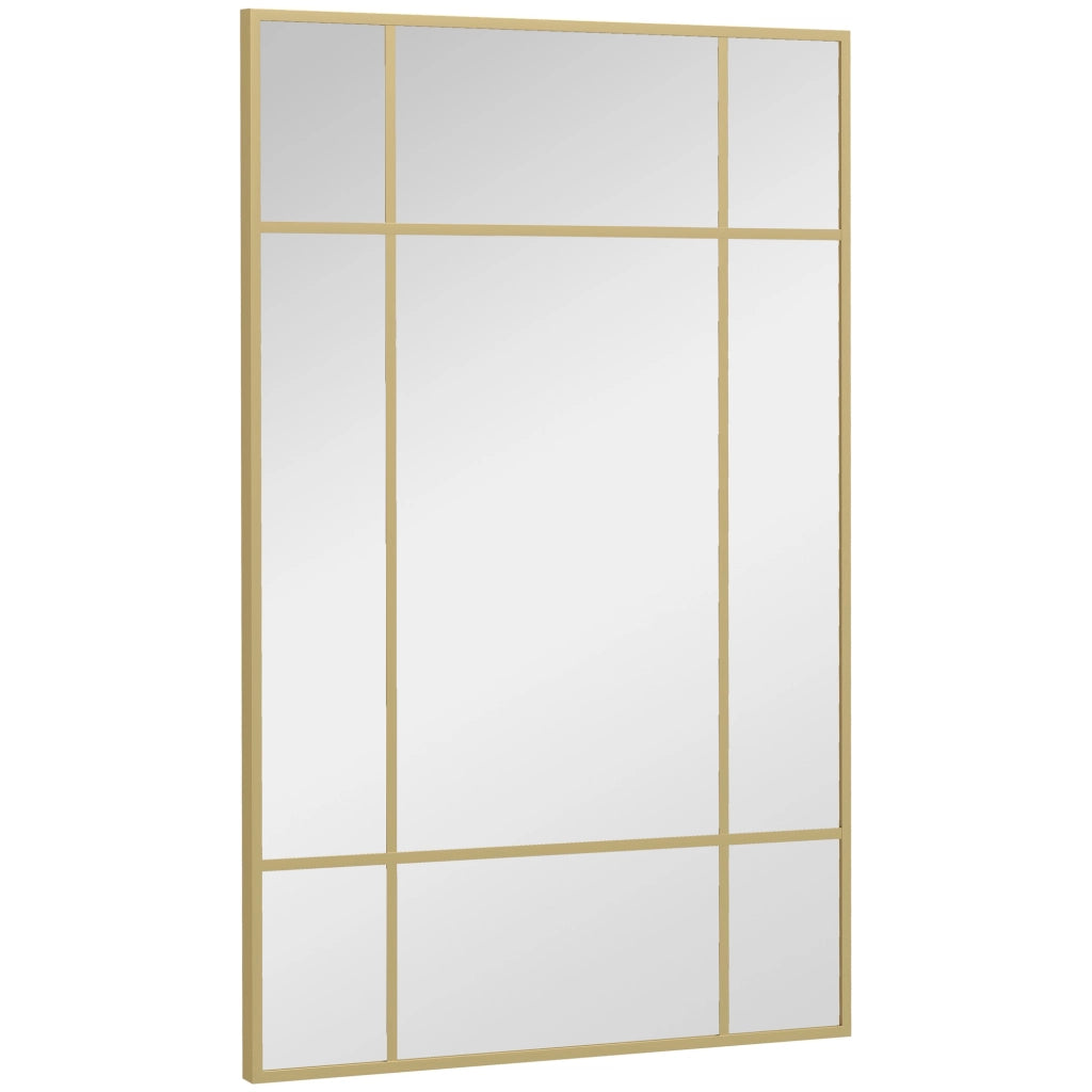 Specchio Decorativo Parete Rettangolare ¨C Minimal ¨C Dorato 90x60 cm